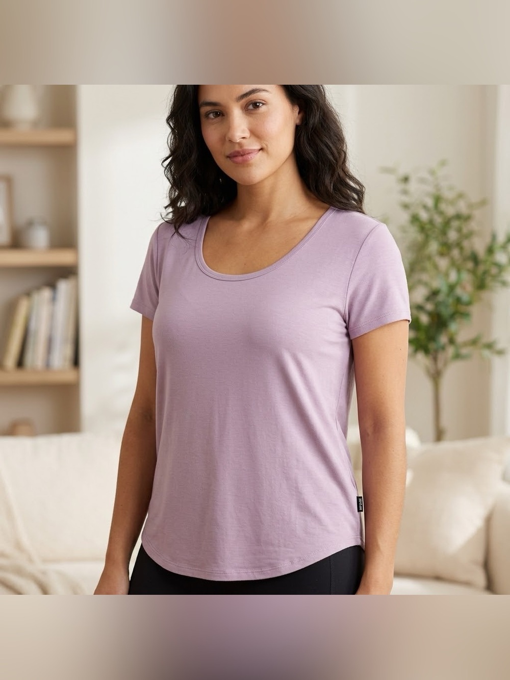 Ripzone Mauve Dusty Purple Scoop Neck Short Sleeve T Shirt Casual Top Size XL